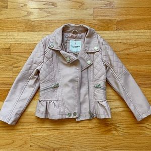 Blush Pink Urban Republic Faux Leather Moro Jacket Size 5/6